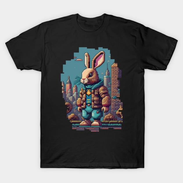 LoFi HopHop Rabbit Pixel Art T-Shirt by Sugarori